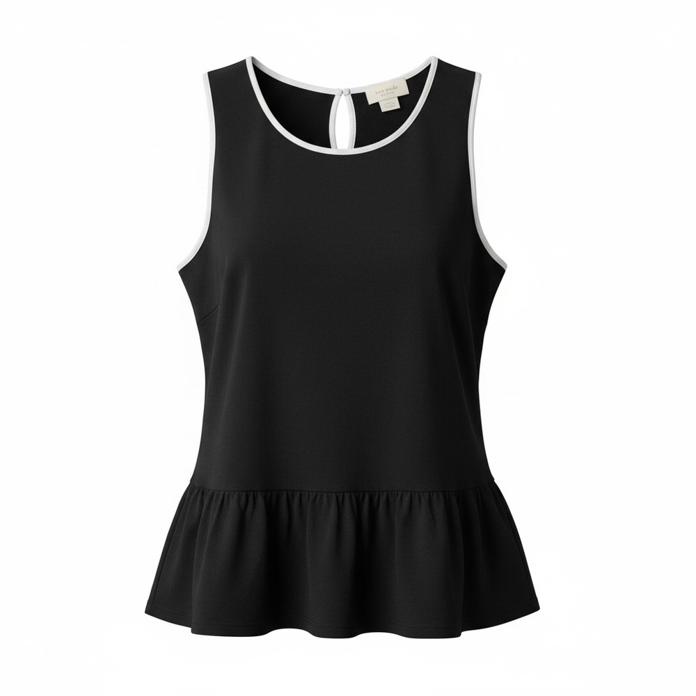 Kate Spade black ruffle top, small